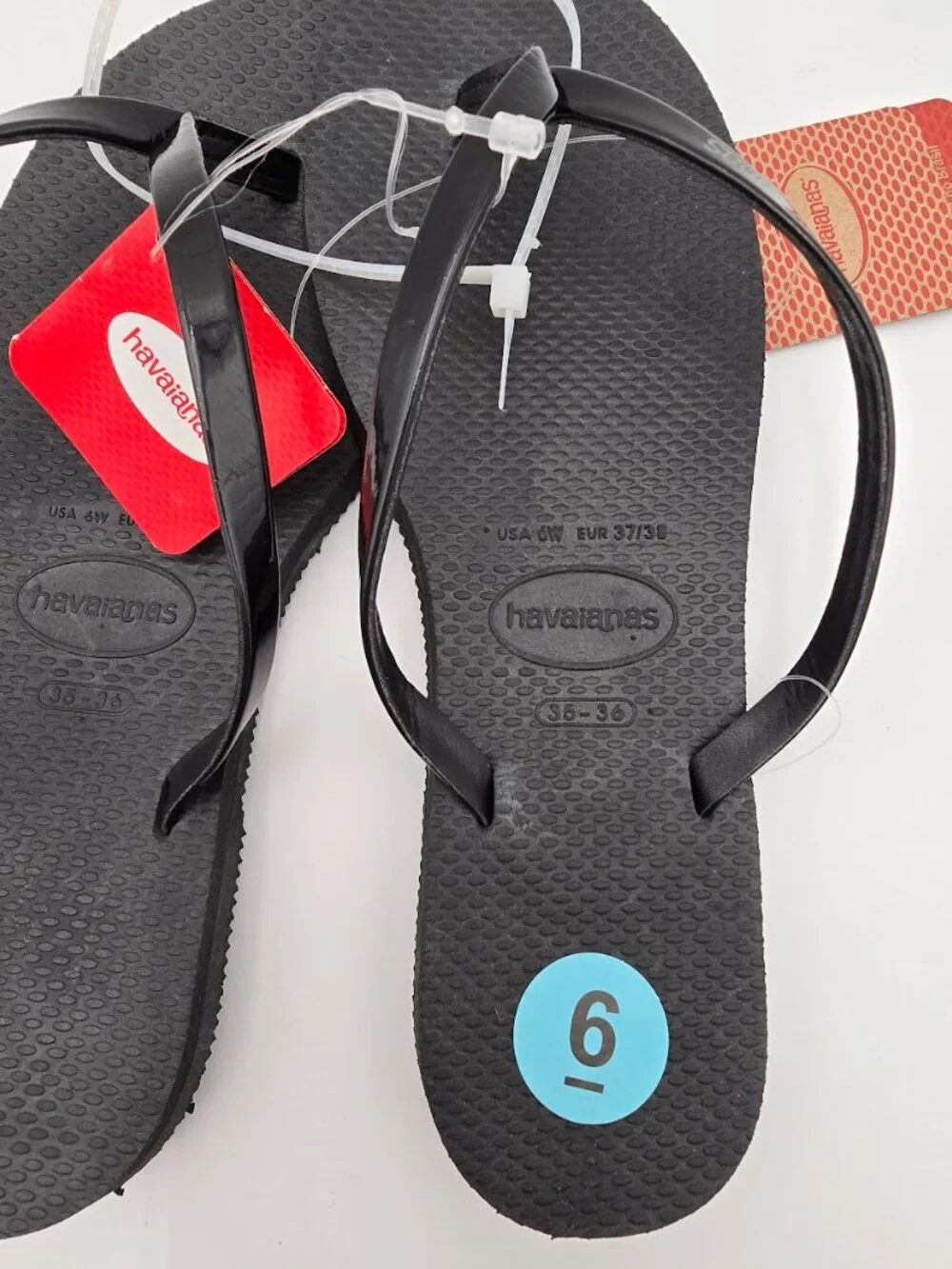 Havaianas You Metallic flip-flop sandals in Black Size 6 - Picture 7 of 8